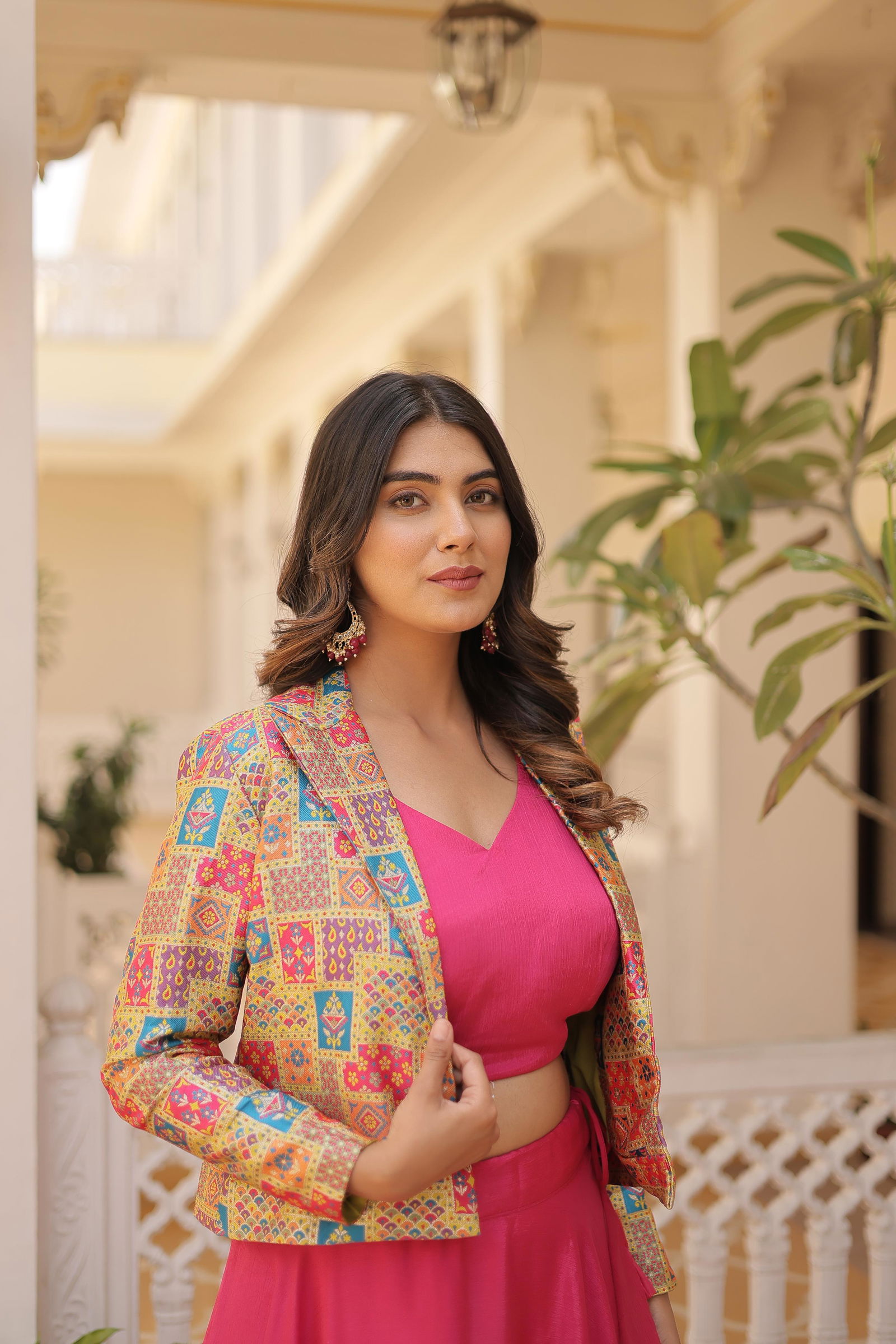 KA 5033 Chinon Printed Designer Indo Western Wholesale Price In Surat